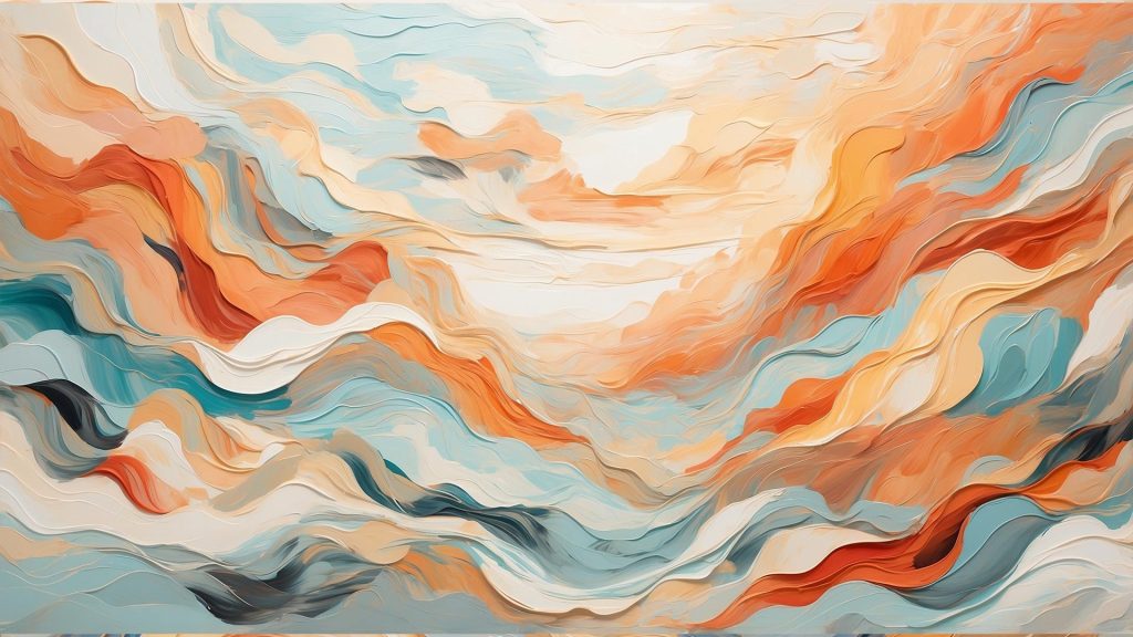 Smooth calming lines of oil painting symbolizing telehealth therapy.